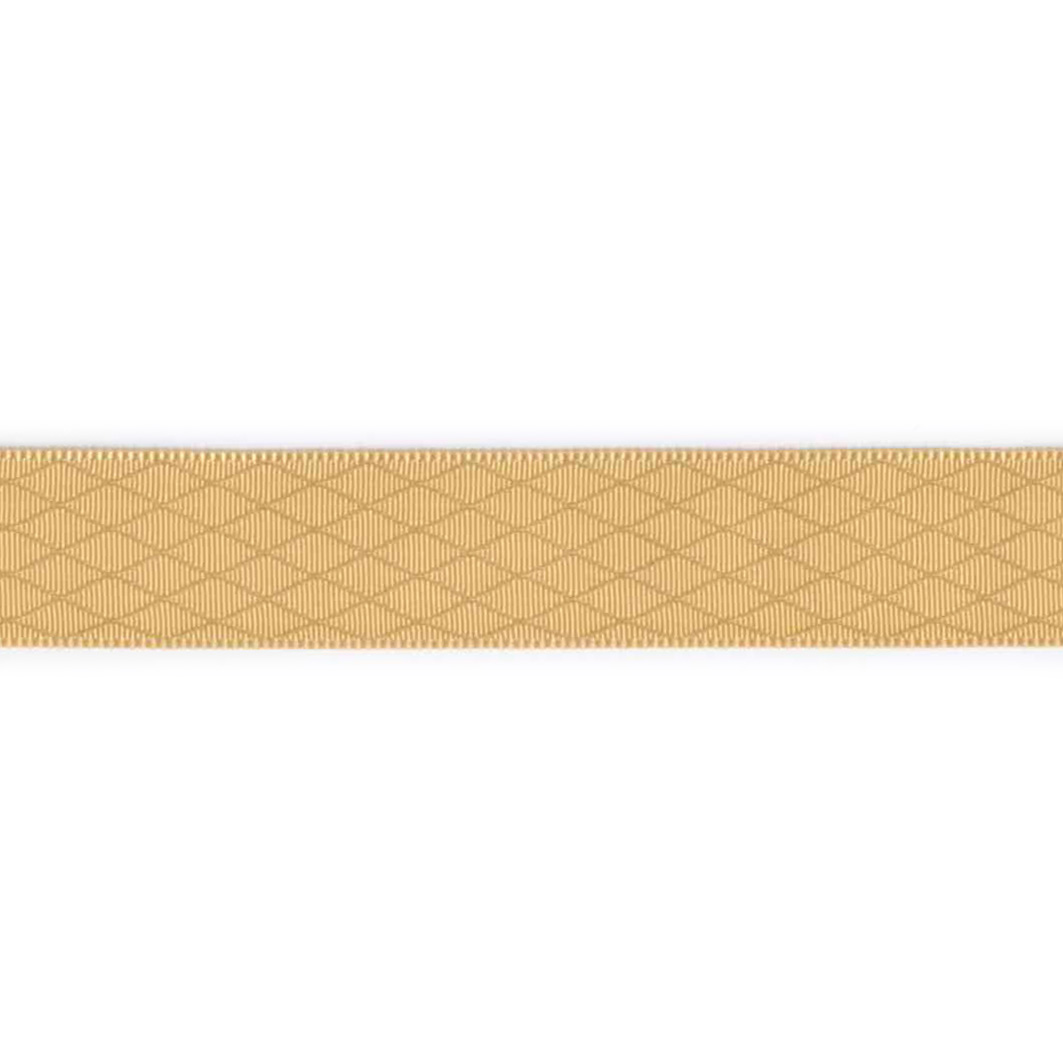 Dekorationsbånd rombe, satin, 16mm, beige